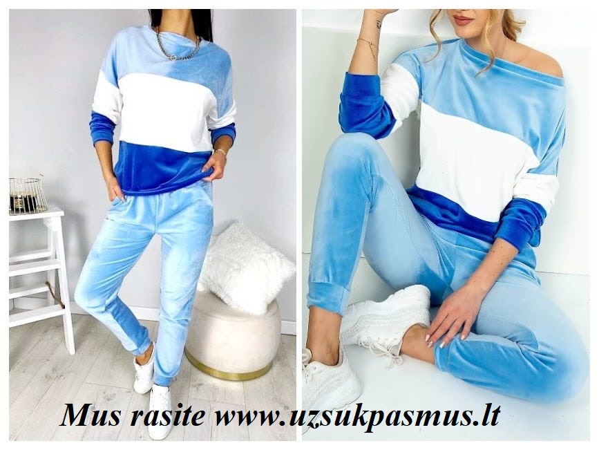 Veliūrinis soft laisvalaikio kostiumas