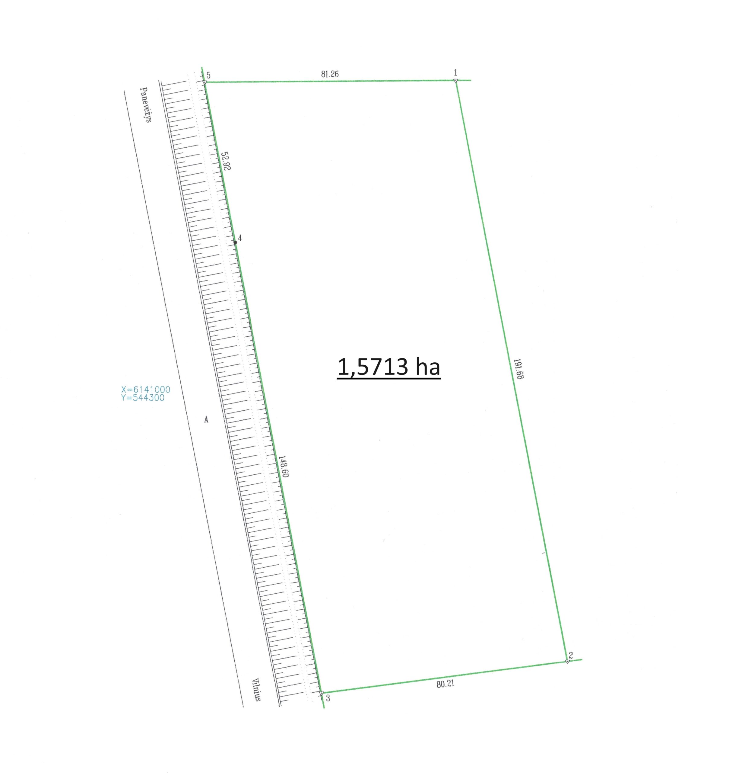 Parduodamas sklypas prie automagistralės Vilnius – Panevėžys, Ukmergės raj. Taujėnų sen..