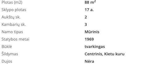 PARDUODAMAS mūrinis namas