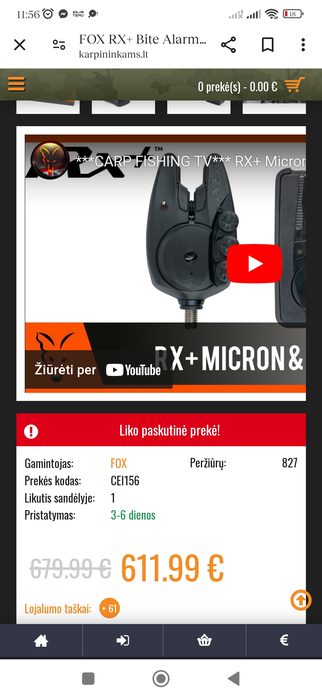 Nash scoope kotai ir fox rx+ signalizatoriai