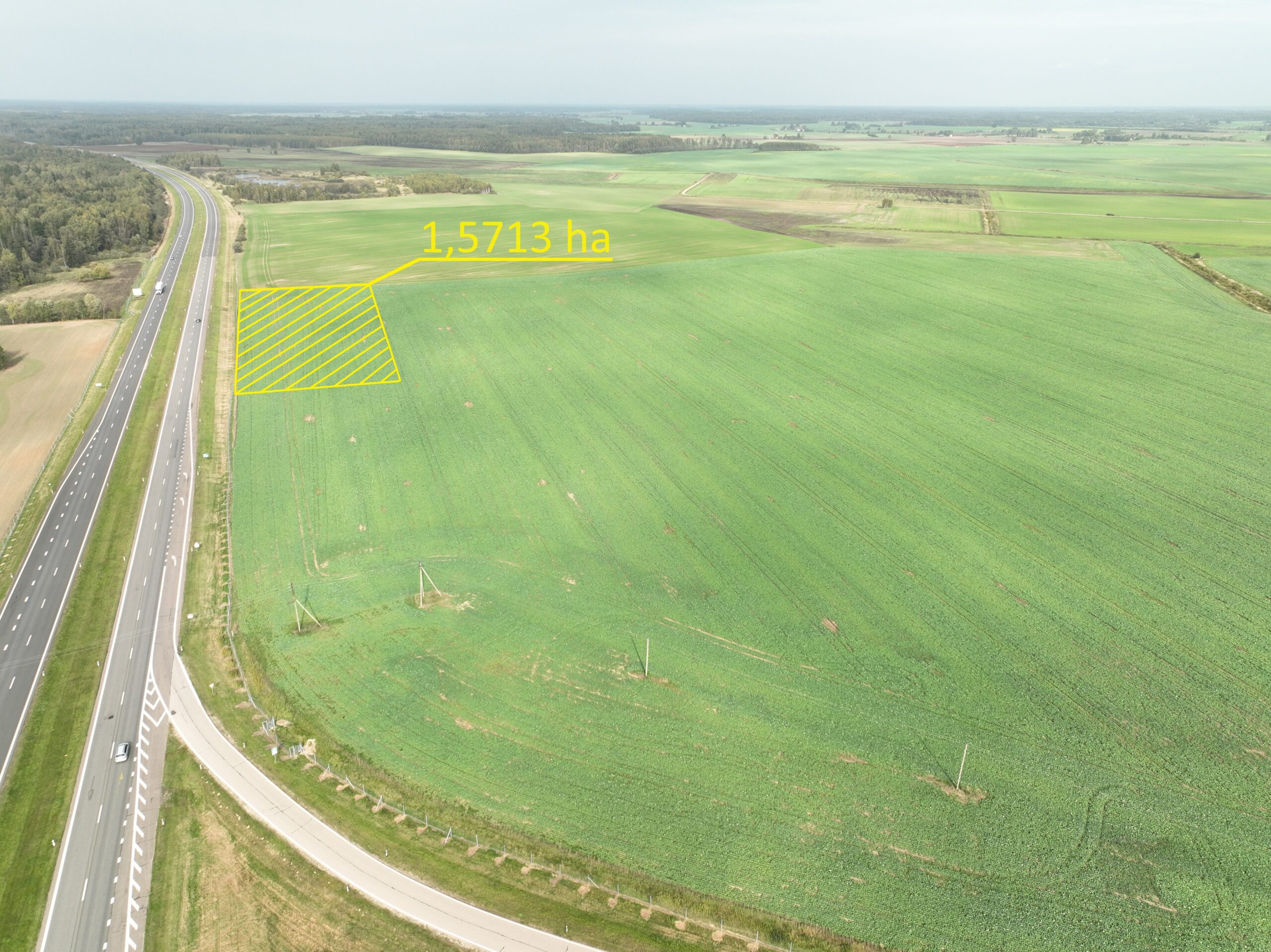 Parduodamas sklypas prie automagistralės Vilnius – Panevėžys, Ukmergės raj. Taujėnų sen..