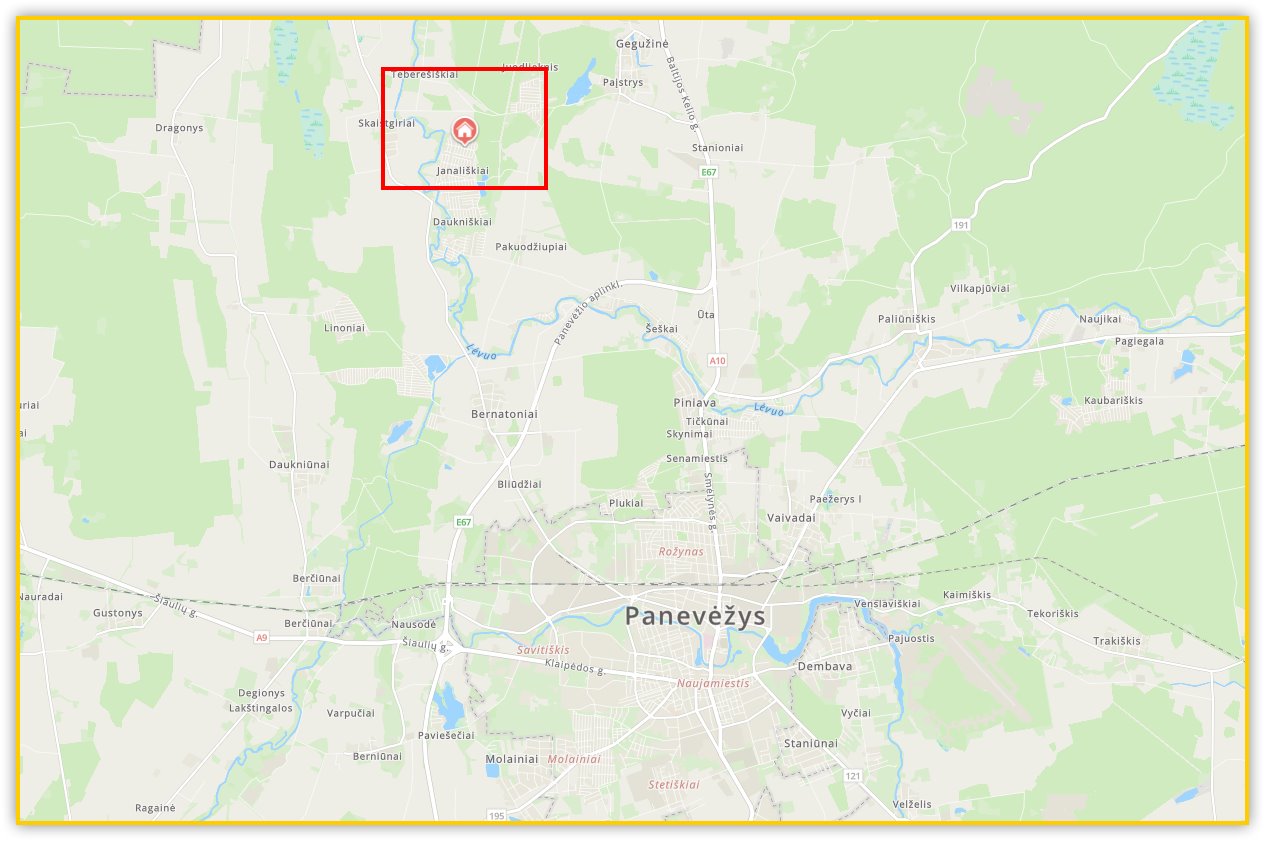 Parduodamas 6 arų sodas su mediniu namuku Panevėžio raj., Janališkių k. Pušų al.