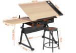 Reguliuojamo aukščio darbo (piešimo, braižymo) stalas.