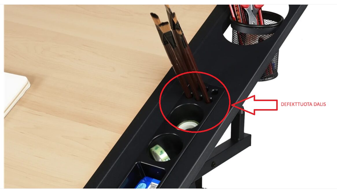 Reguliuojamo aukščio darbo (piešimo, braižymo) stalas.