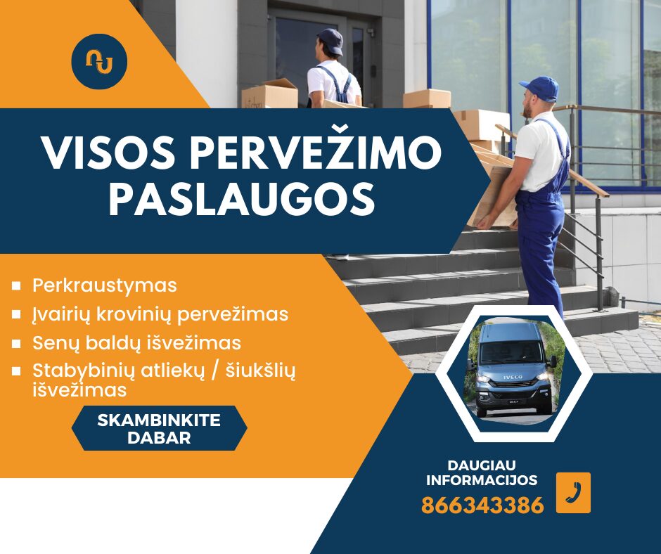 Perkraustymas, pervežimas, senų baldų išvežimas