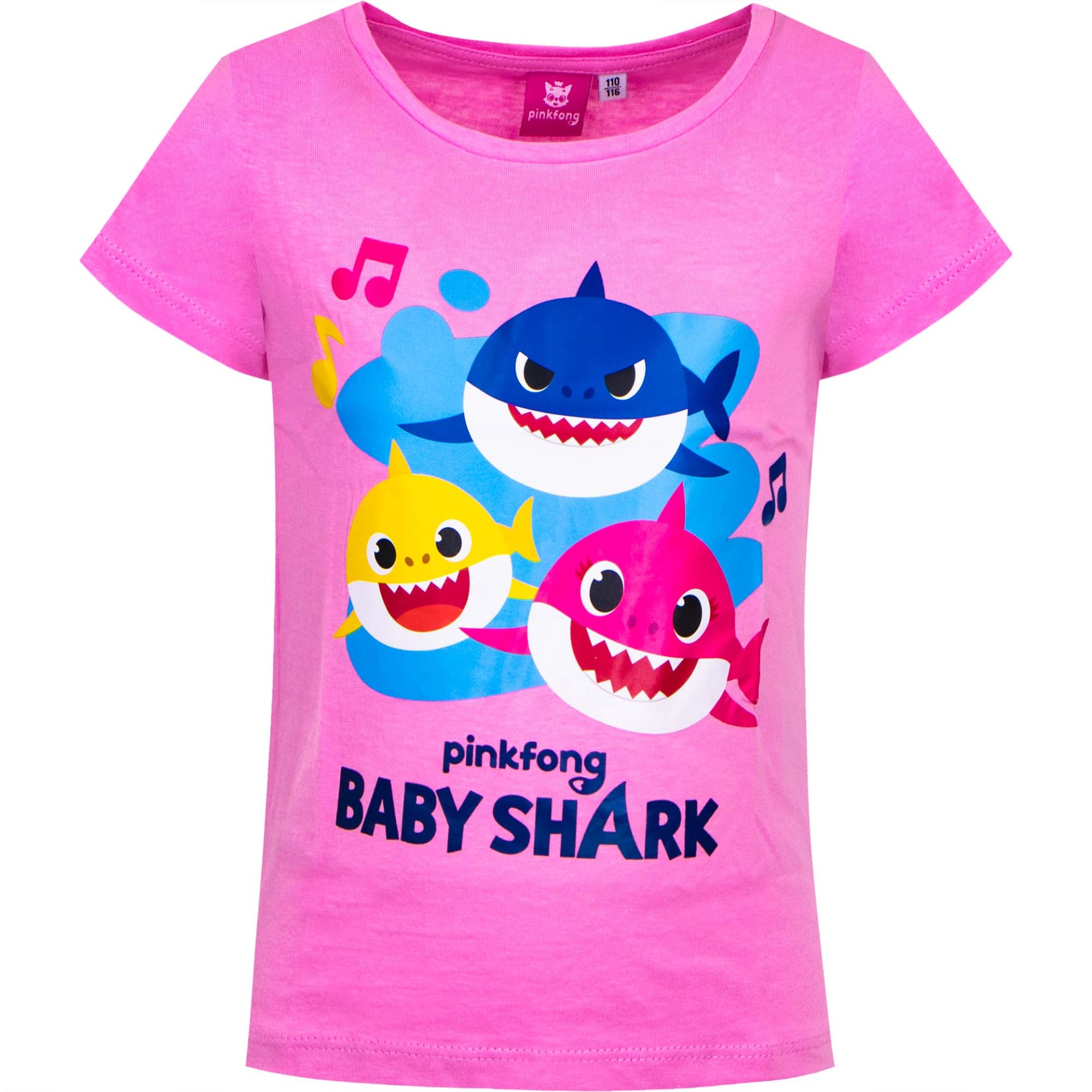 Baby Shark rožinės spalvos marškinėliai