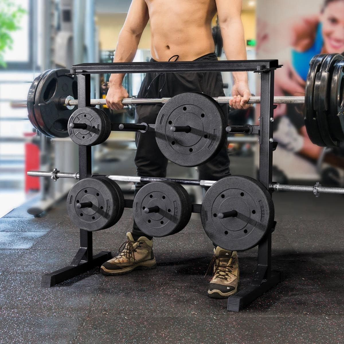 3 lygių hantelių stovas (iki 300 kg. )