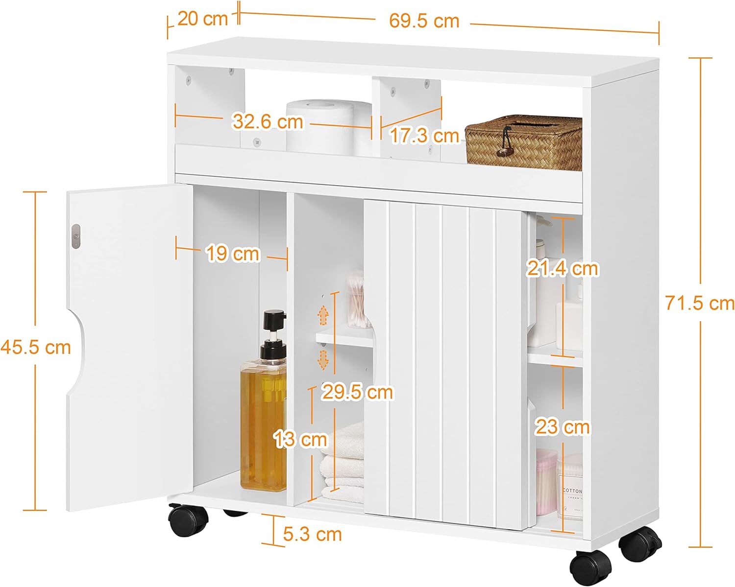 Spintelė su stumdomomis durimis.