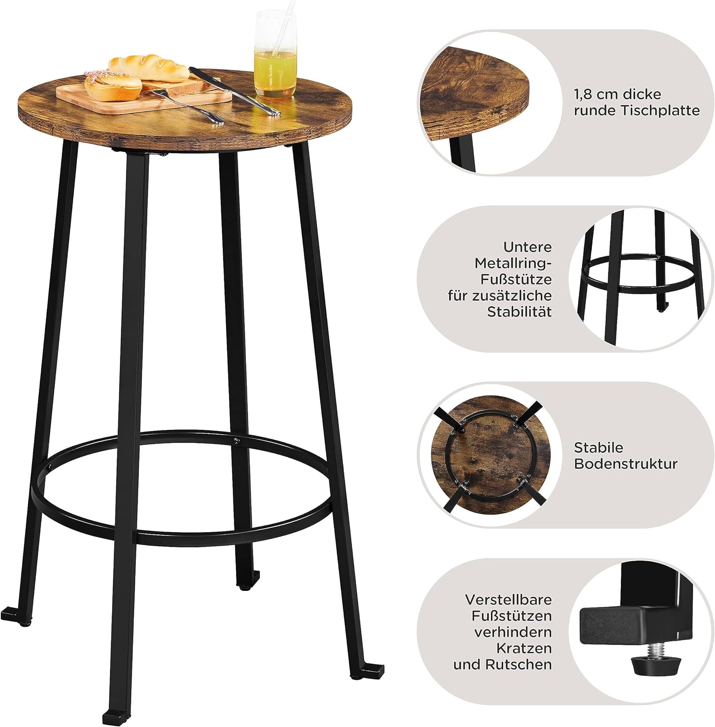 Baro stalas su 2 baro kėdėmis.