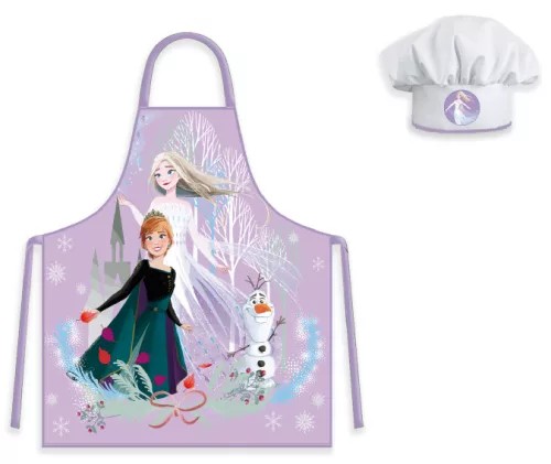 Disney Frozen Purple Autumn virtuvės šefo prijuostė ir kepurė