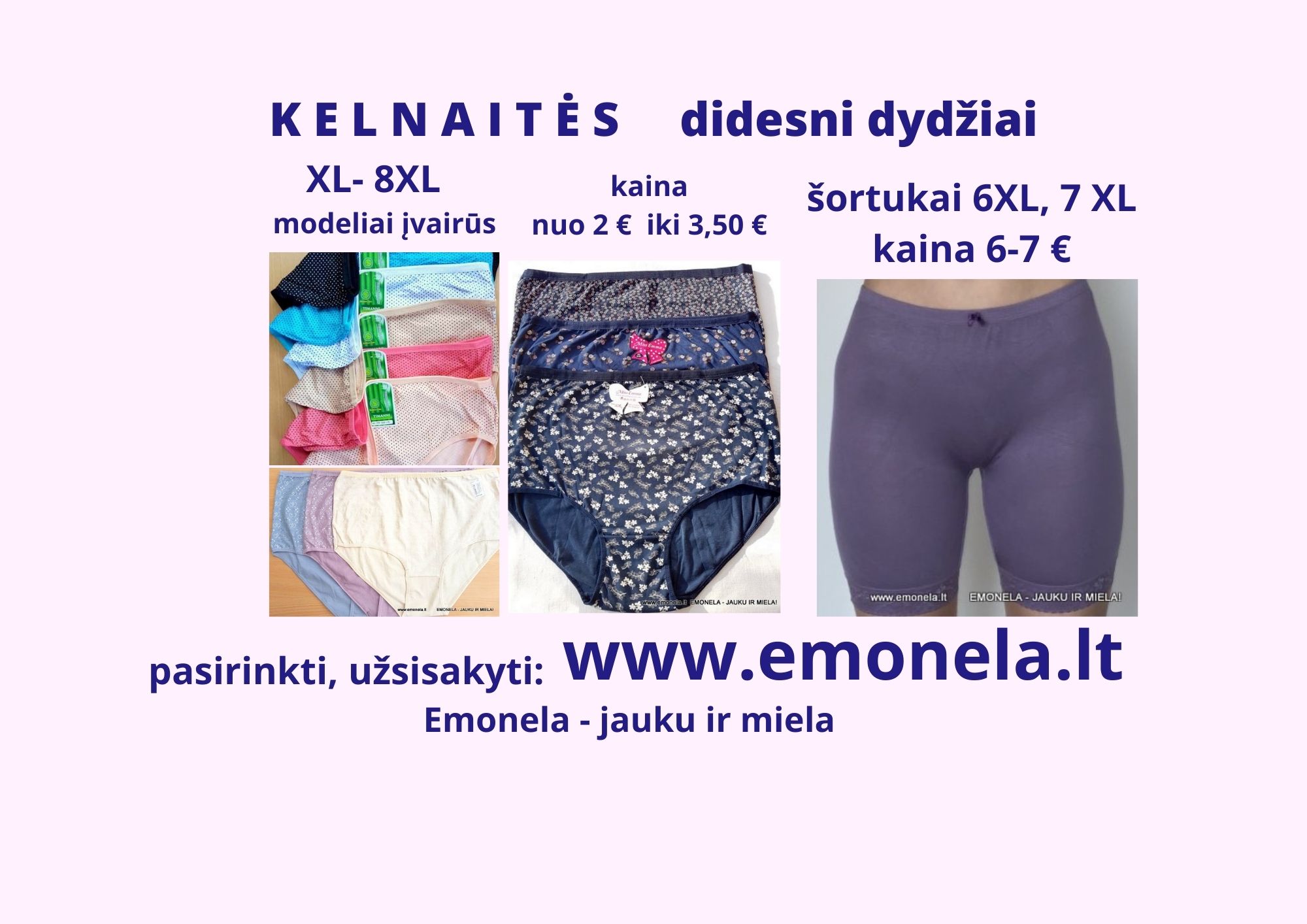 DIDESNIŲ DYDŽIŲ DRABUŽAI ir PĖDKELNĖS