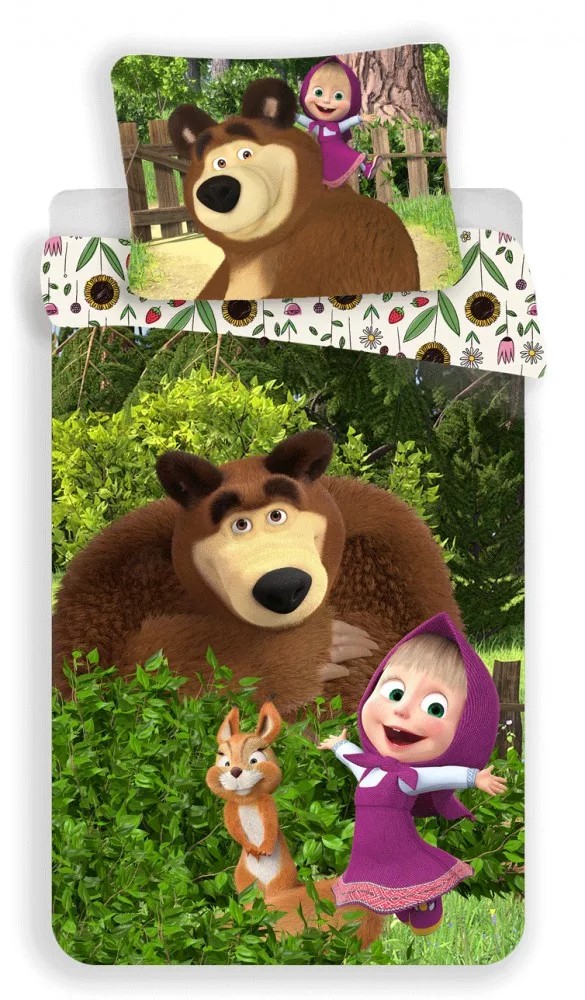 Patalynės komplektas Maša ir Lokys