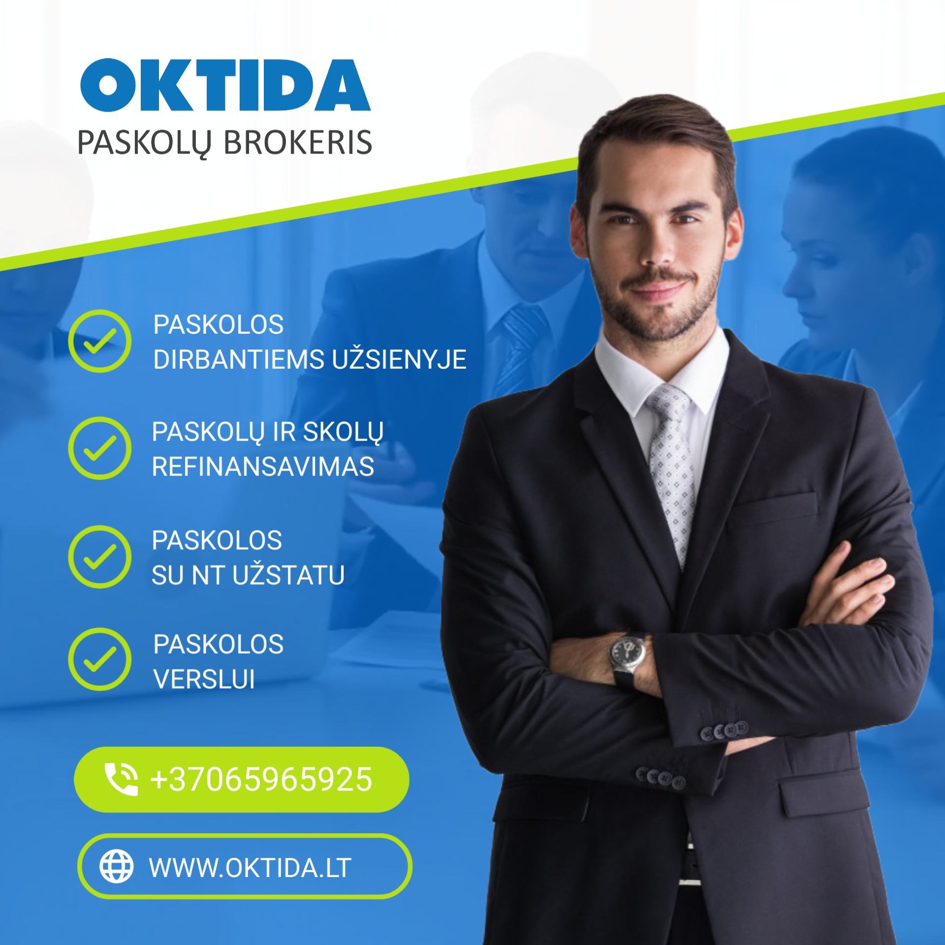 Paskolos su bloga kredito istorija nuo Paskolų brokerio OKTIDA