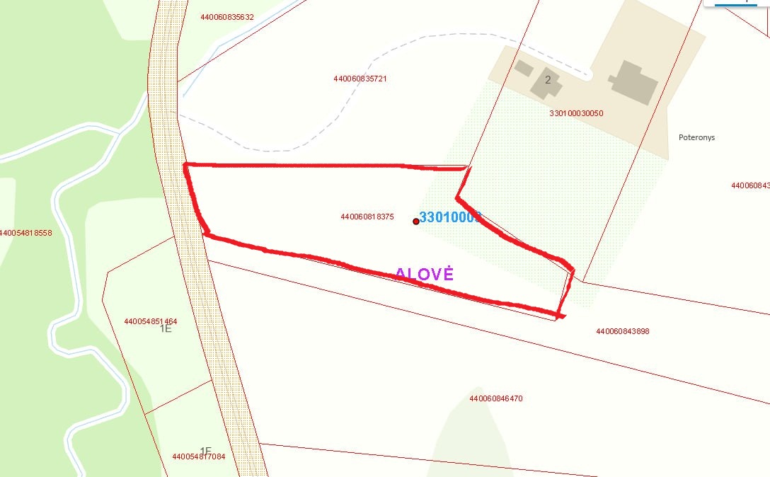 Parduodamas sklypas Alytaus raj. sav. Poteronių Km.