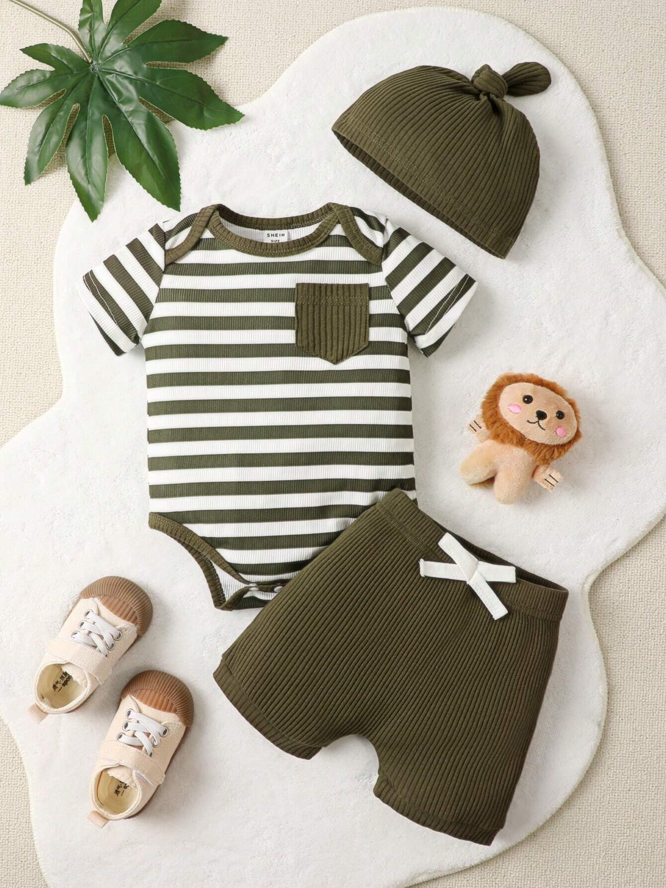 Dryžuotas 3 dalių komplektas