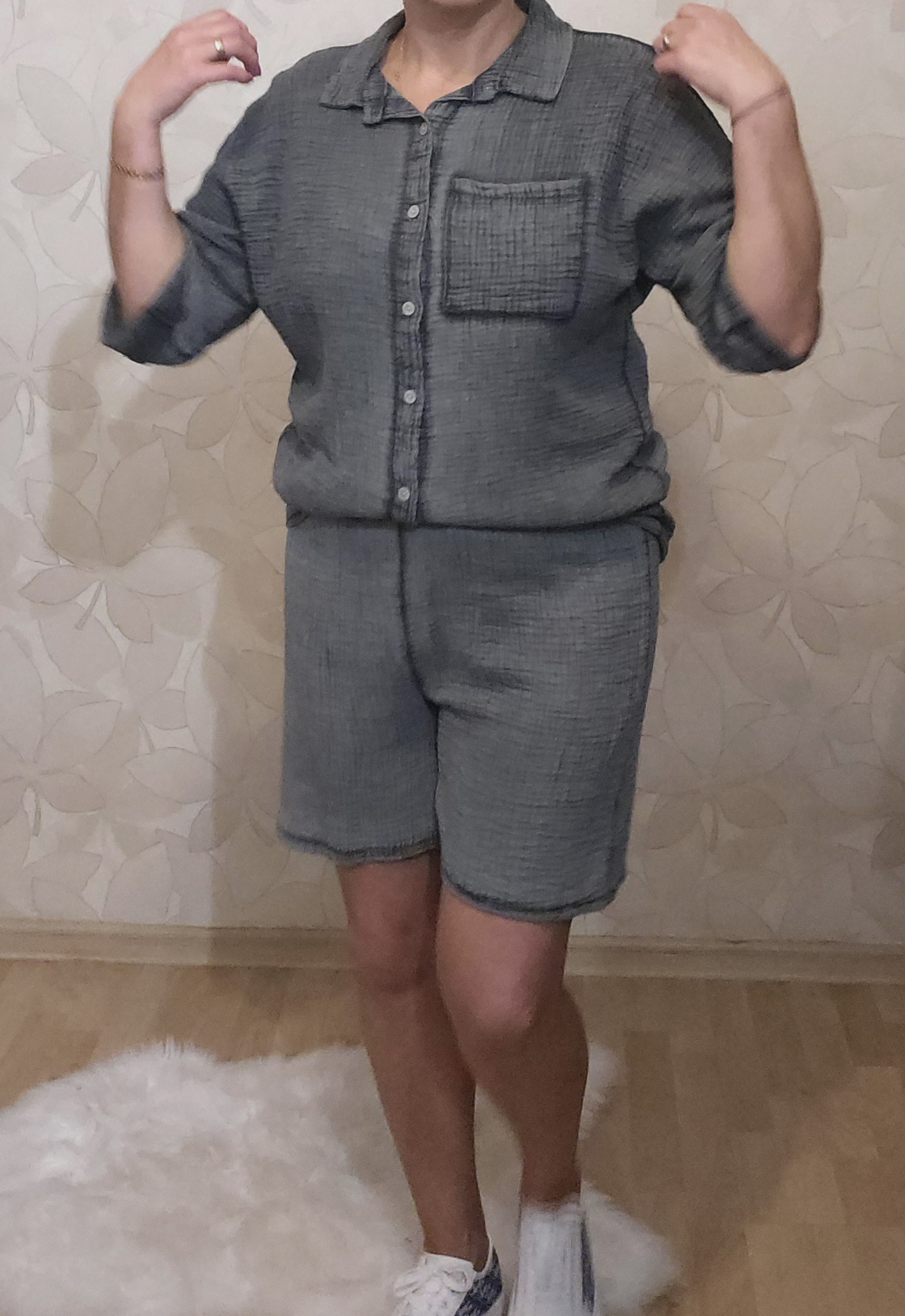 Marškinių ir šortų komplektas, muslinas