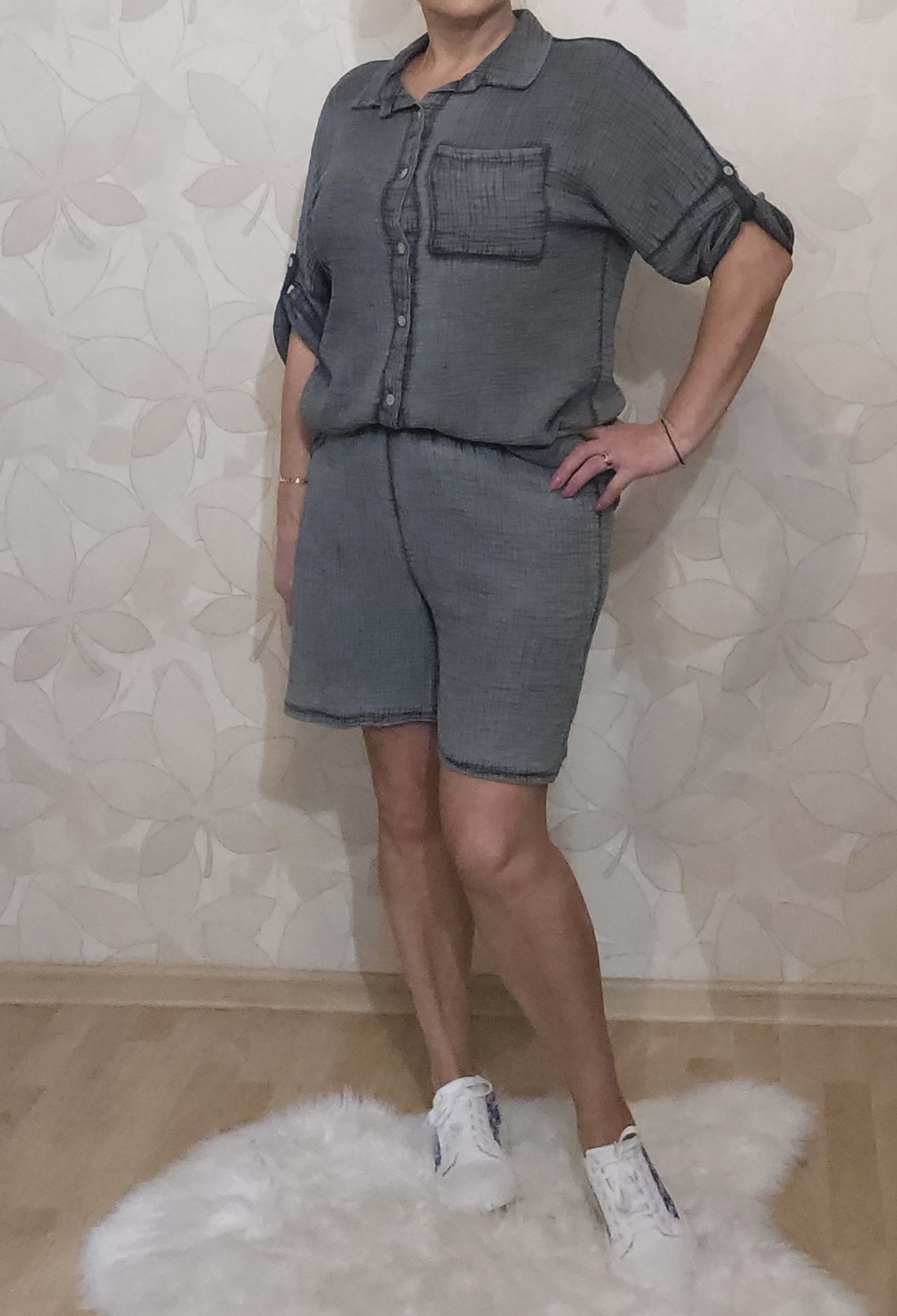 Marškinių ir šortų komplektas, muslinas