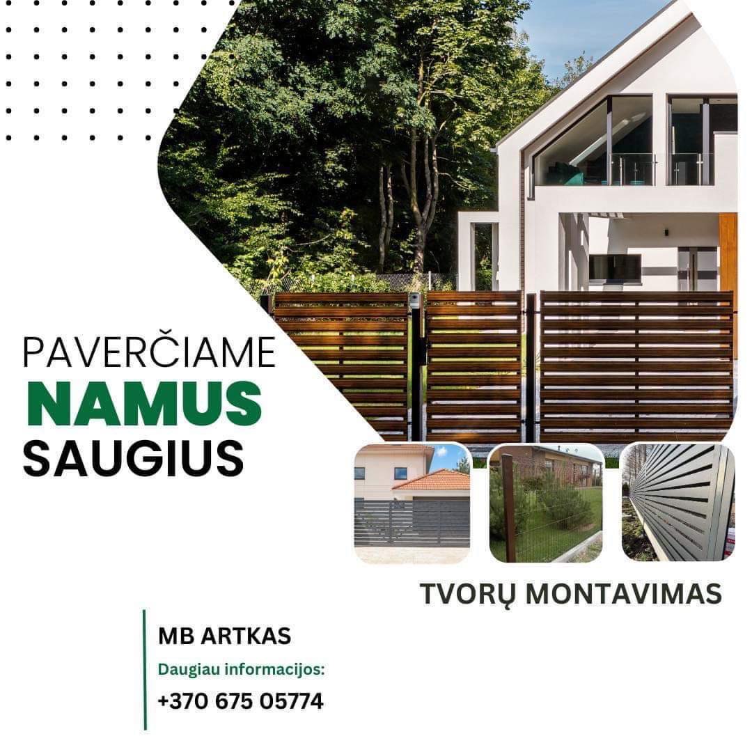 Tvorų montavimas / medžiagų pardavimas