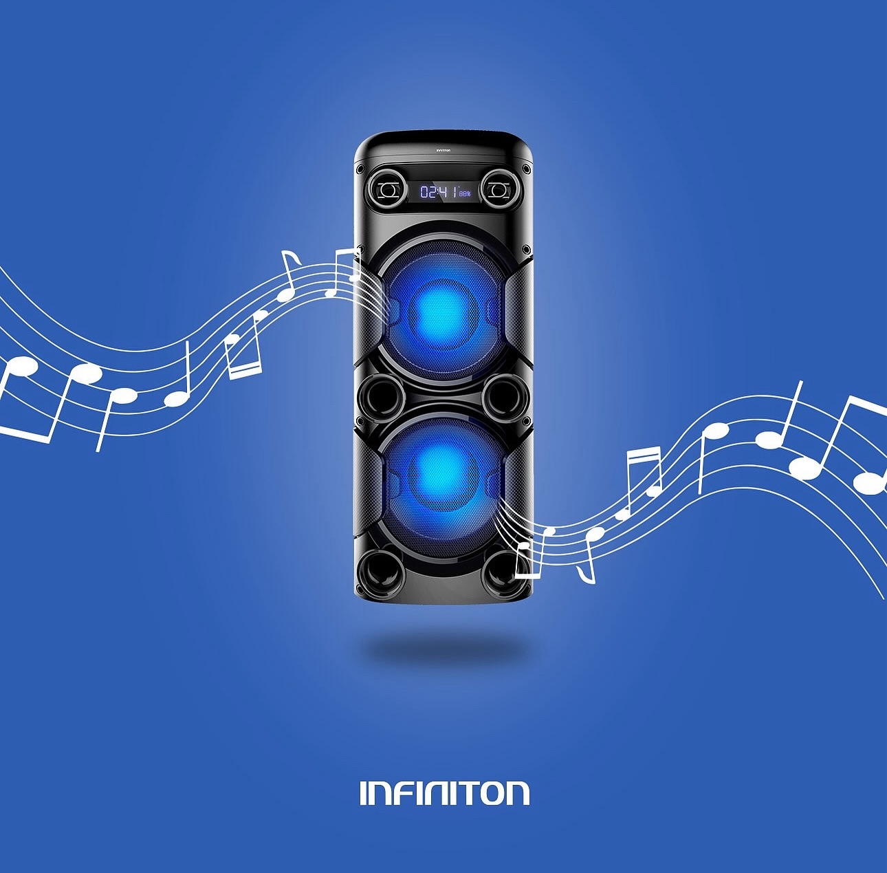 Nešiojamos Bluetooth garso kolonėlės Infiniton K180 Juoda 180 W