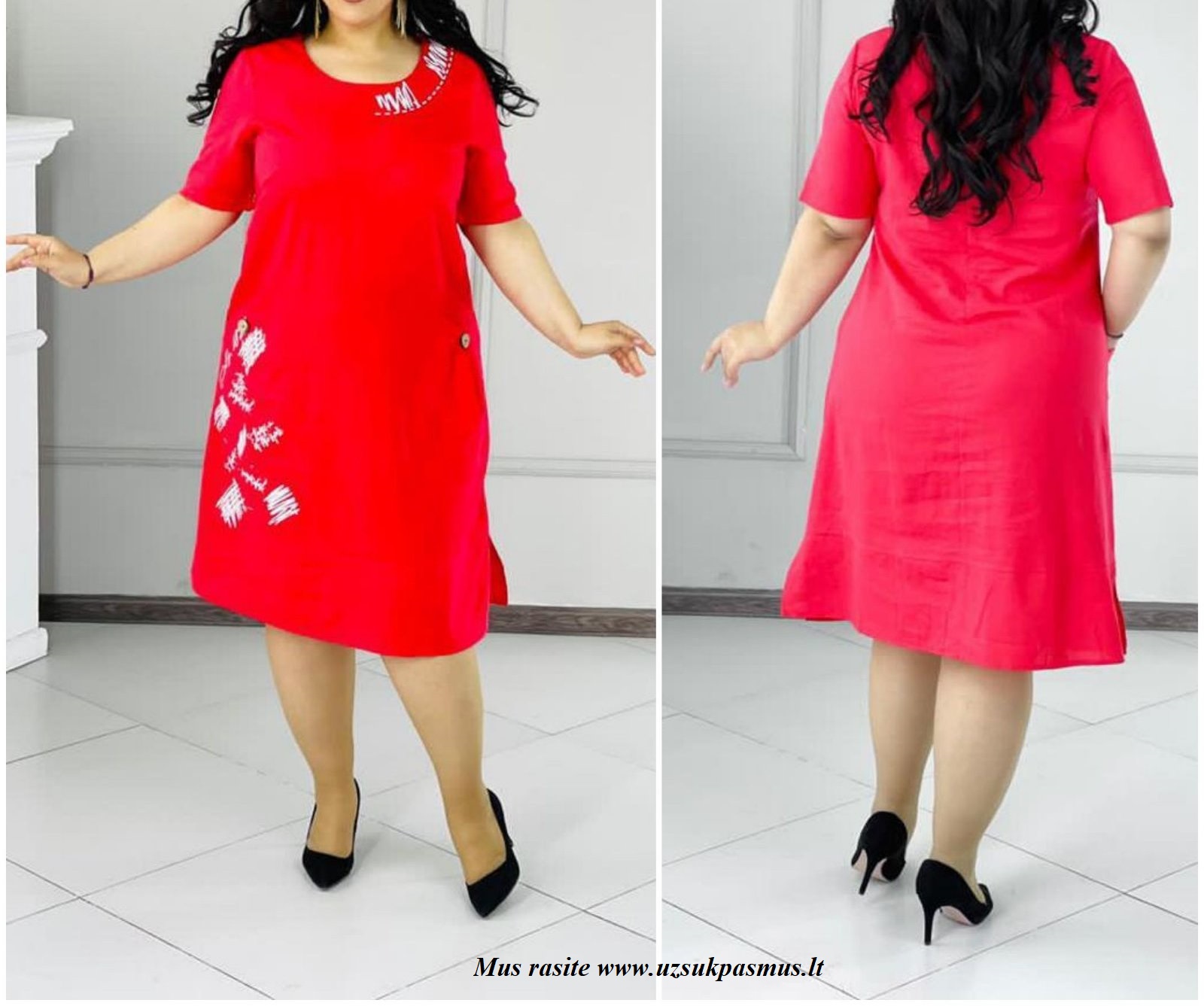 Nuostabios medvilninės suknelės apkūnioms