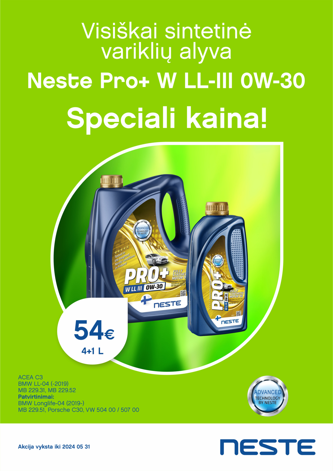 NESTE PRO+WLLIII 0W-30 4+1LTR