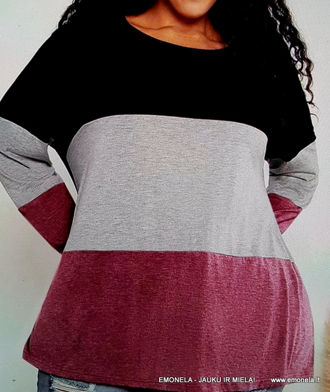 Palaidinė – tunika TRIO – RAUSVA, didesnis dydis