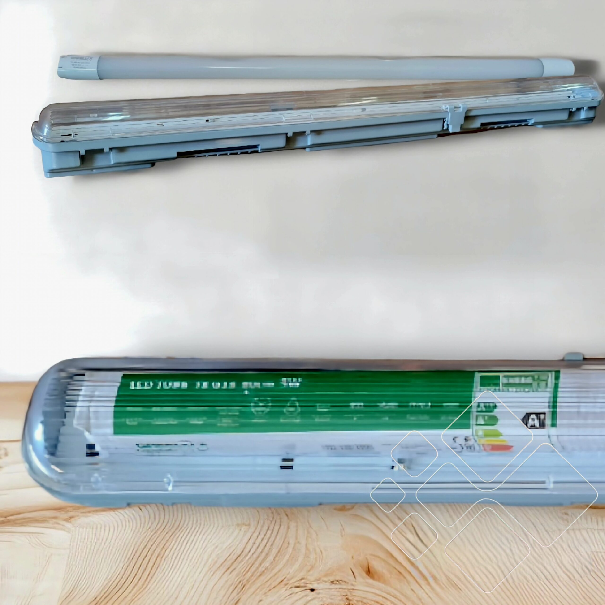 LED hermetinis šviestuvas IP65 0,6m 1×9W (pilna komplektacija)