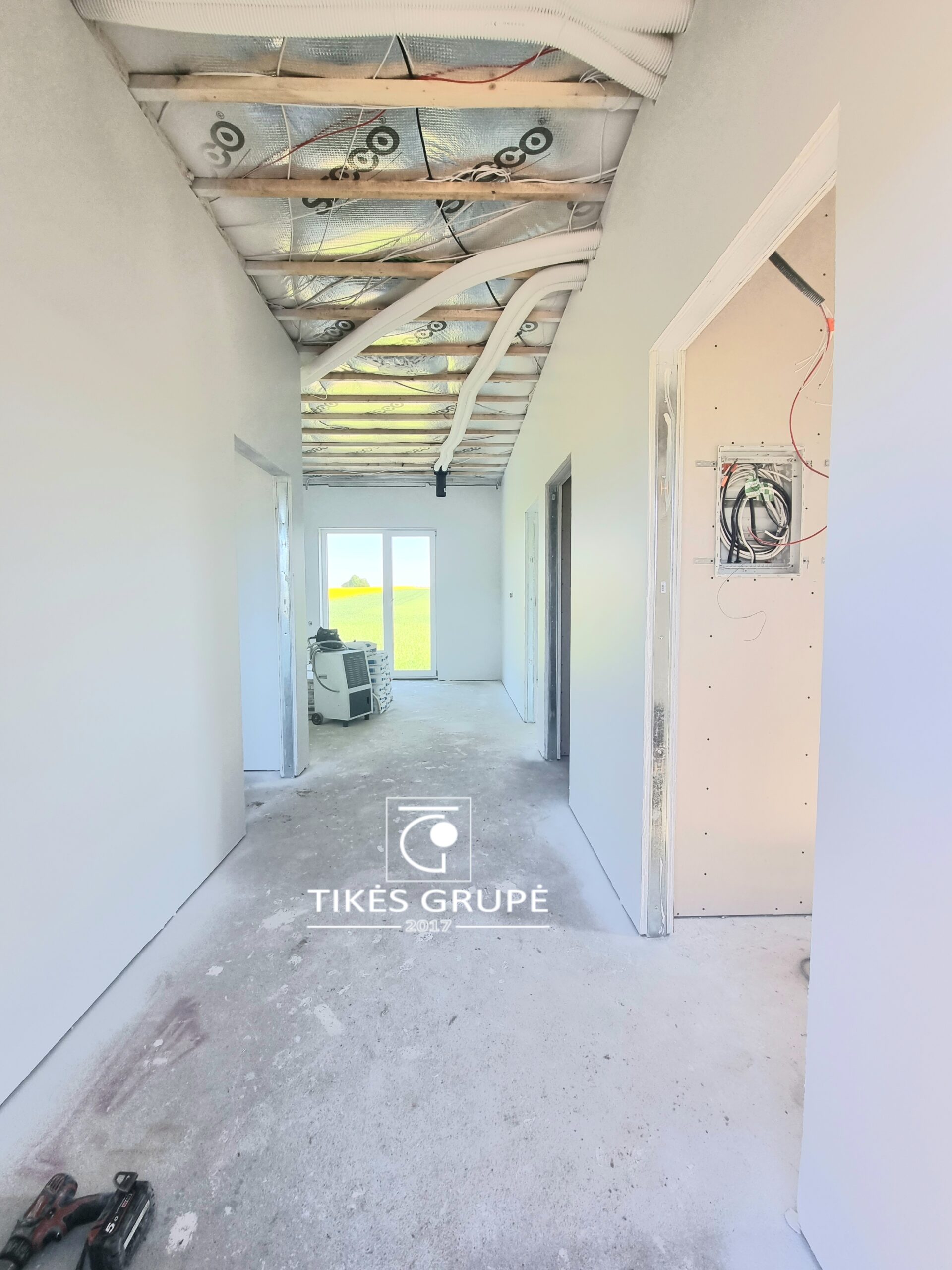 Parduodamas naujos statybos mūrinis namas su 15 arų žemės, Kvietinių k.