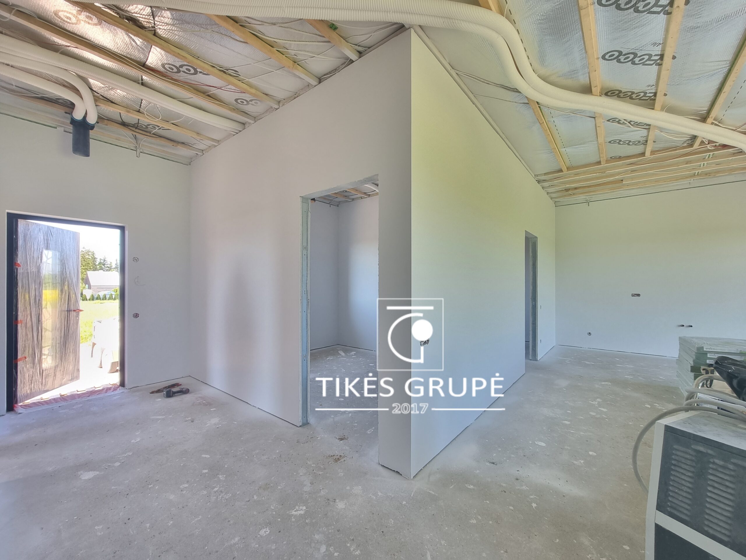 Parduodamas naujos statybos mūrinis namas su 15 arų žemės, Kvietinių k.