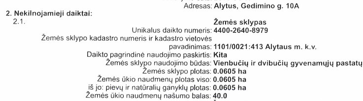 PARDUODAMAS SKLYPAS PIRMAJAME ALYTUJE