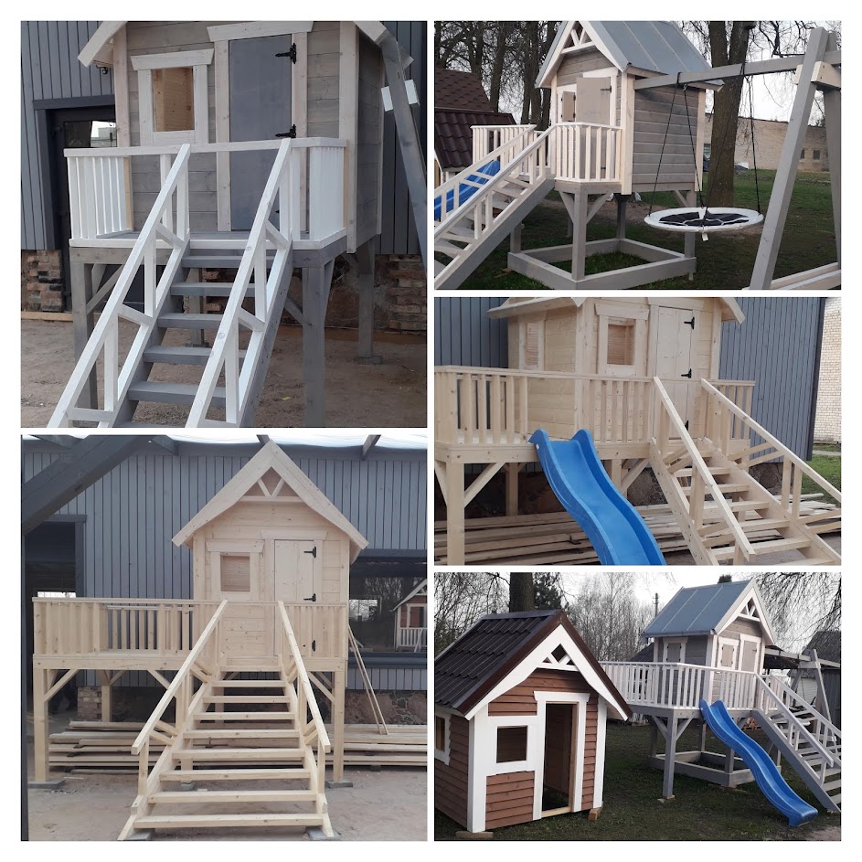 Vaikų žaidimų aikštelės, supynės, laipynės