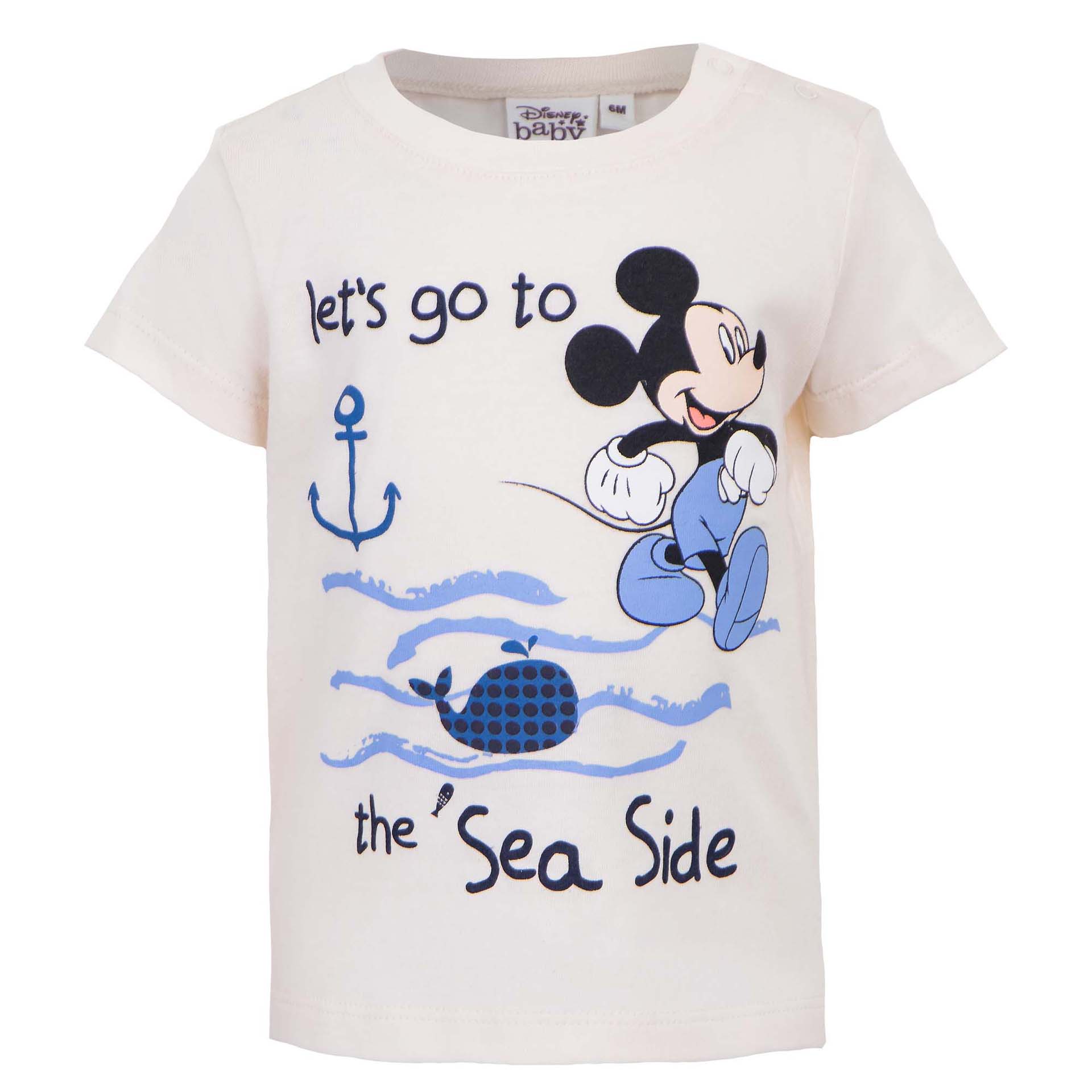 Kreminės spalvos marškinėliai Mickey Mouse