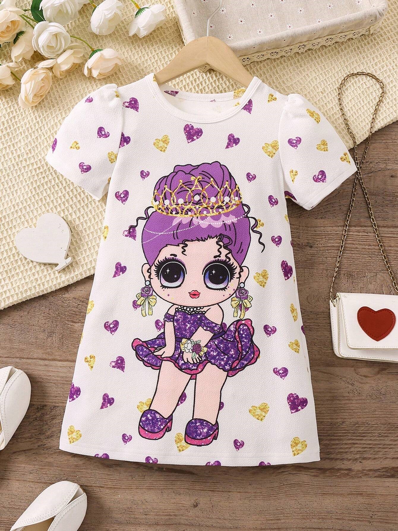 Balta suknelė Violetinė Panelė