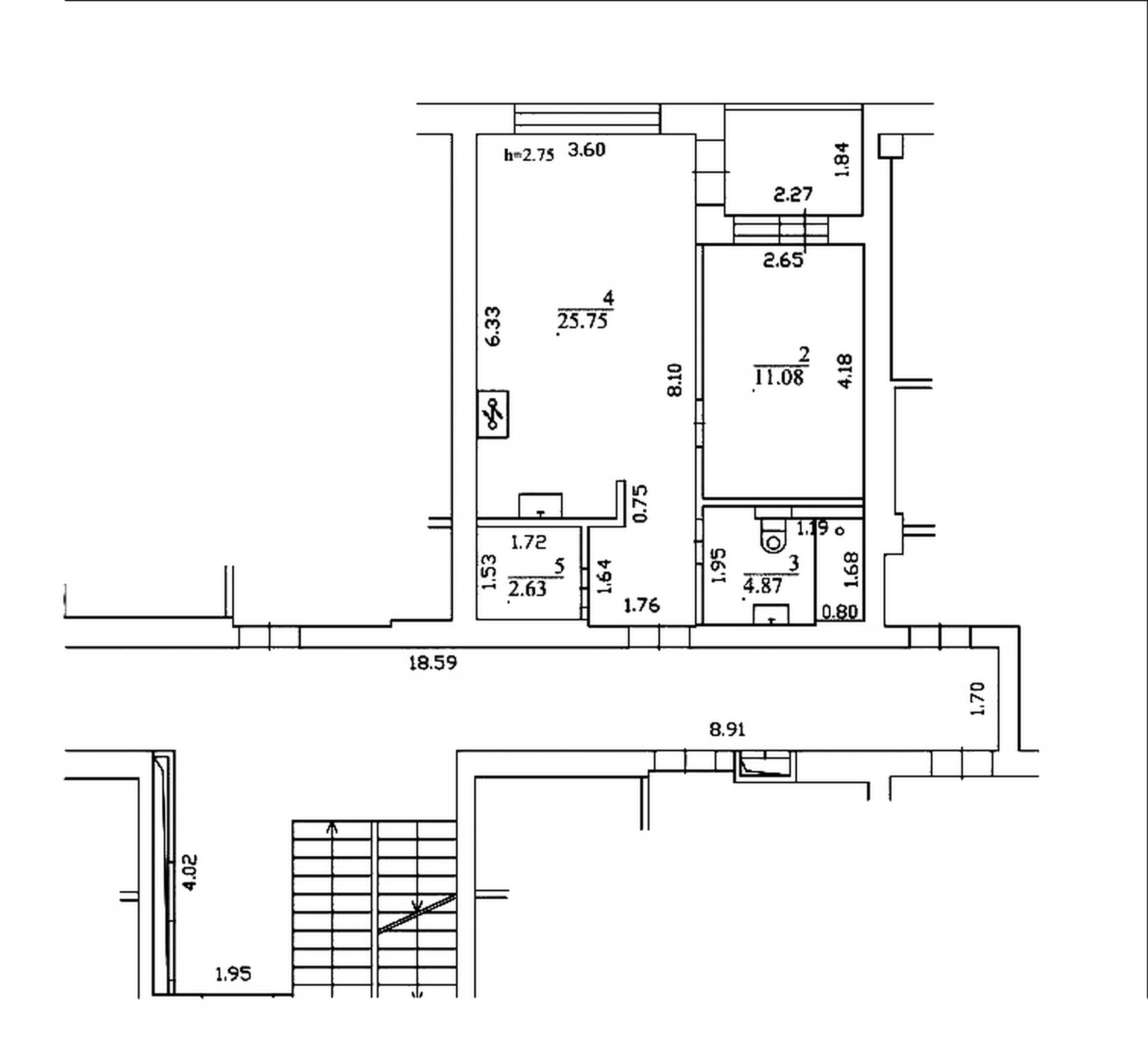 Parduodamas 2 kambarių butas, Antakalnis, Vilniaus m.