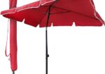 Stačiakampis pakreiptas skėtis nuo saulės 200 x 125 cm.
