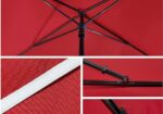 Stačiakampis pakreiptas skėtis nuo saulės 200 x 125 cm.