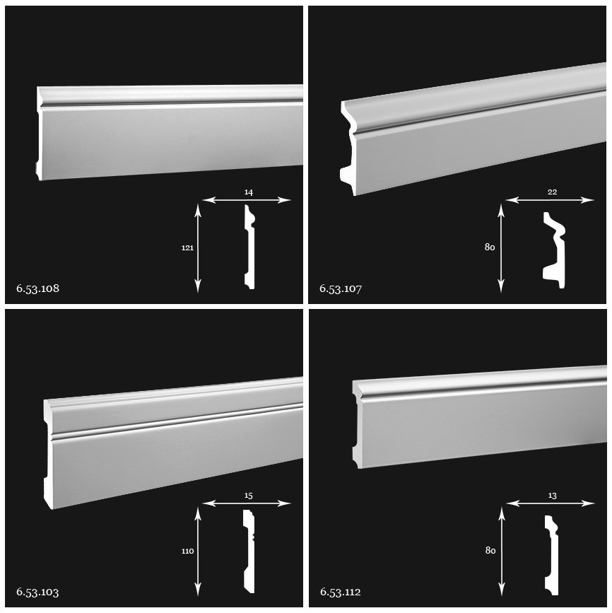 Grindjuostes, karnizai, moldingai, dekoras