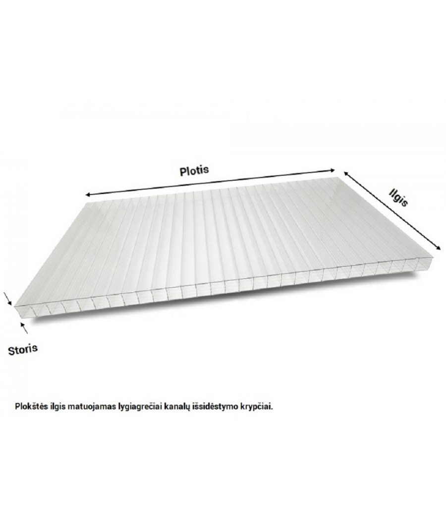 Kanalinis polikarbonatas arkiniams šiltnamiams – terasoms – pavėsinėms PJAUSTAU PAGAL JUS