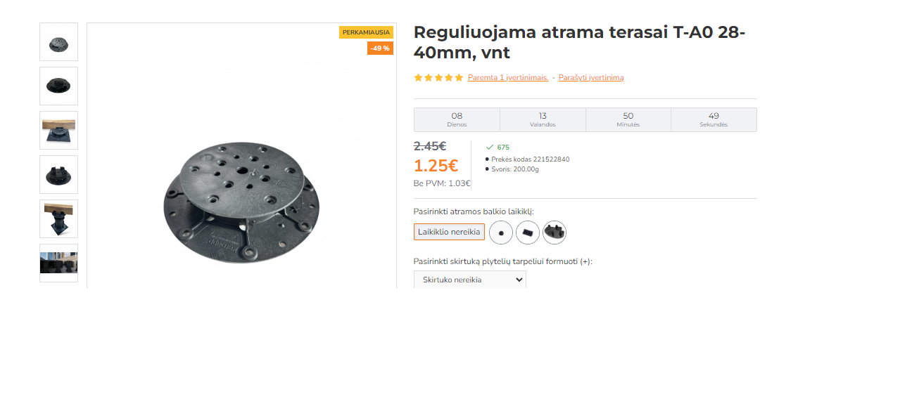 Reguliuojamos Atramos. Pasirinkimas Jūsų Terasai!