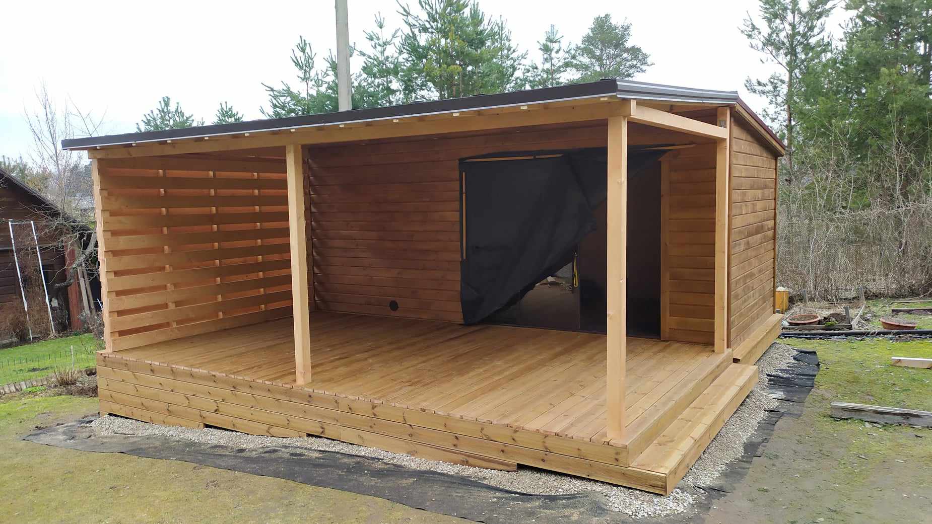 Stalius, dailidė, karkasai, terasos, stoginės