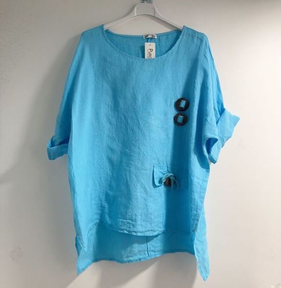 Itališkos lininės palaidinės apkūnioms