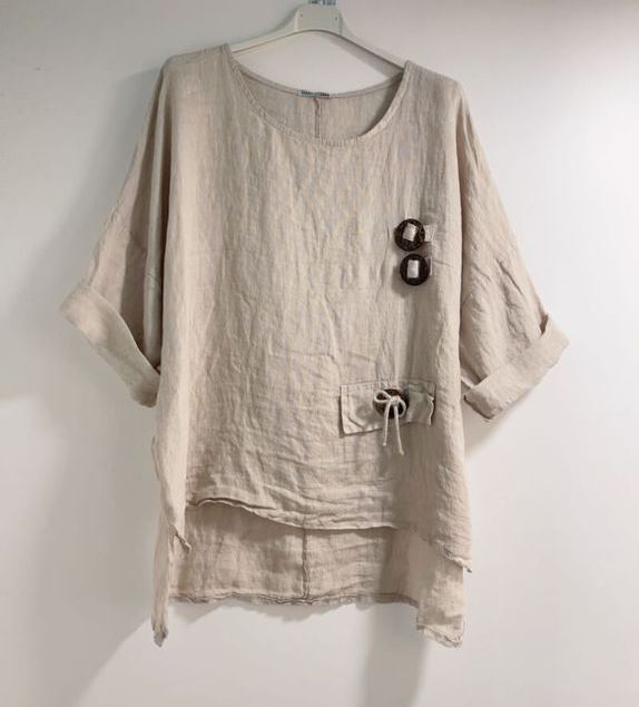 Itališkos lininės palaidinės apkūnioms