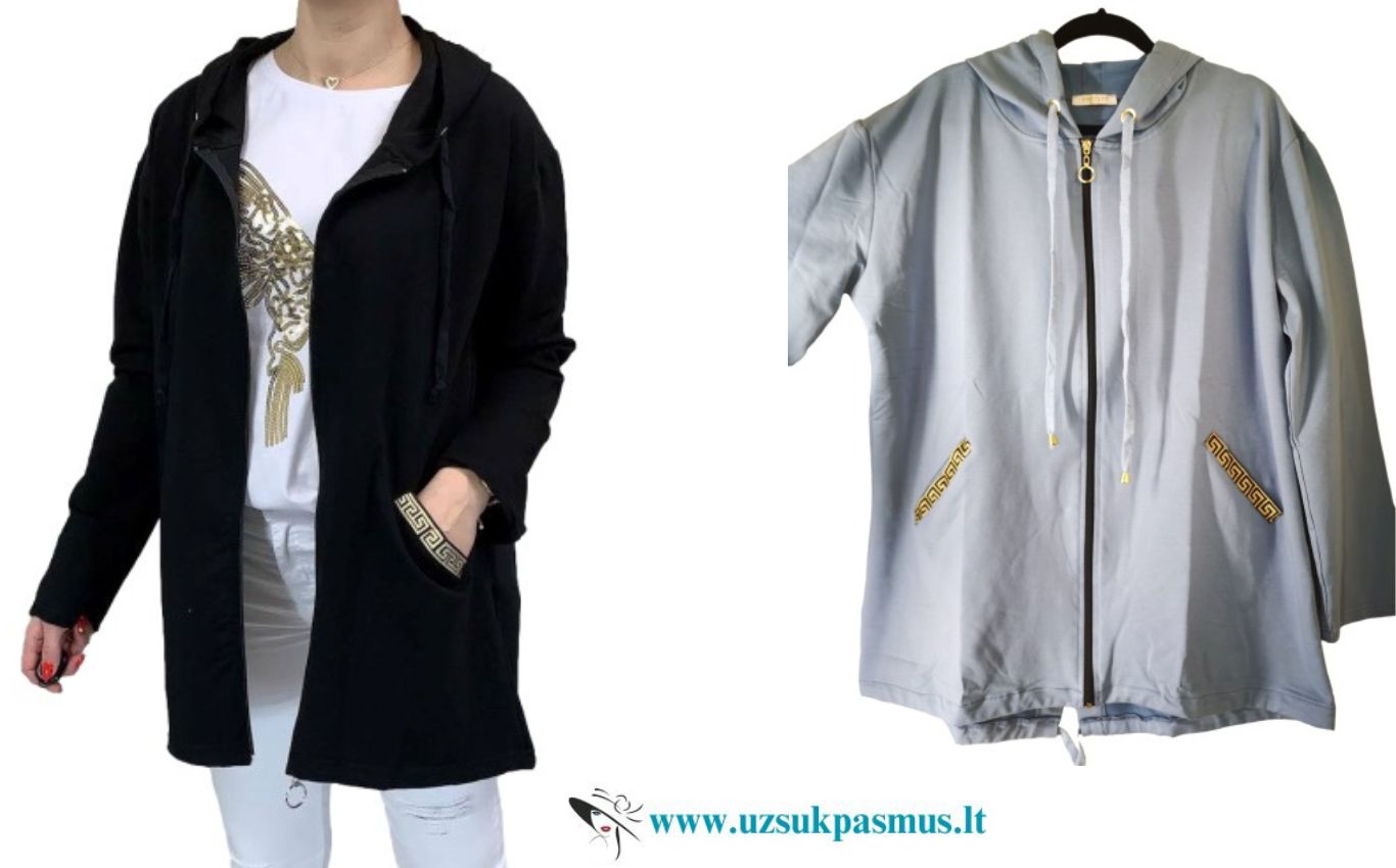 Džemperiai su užtrauktuku apkūnioms