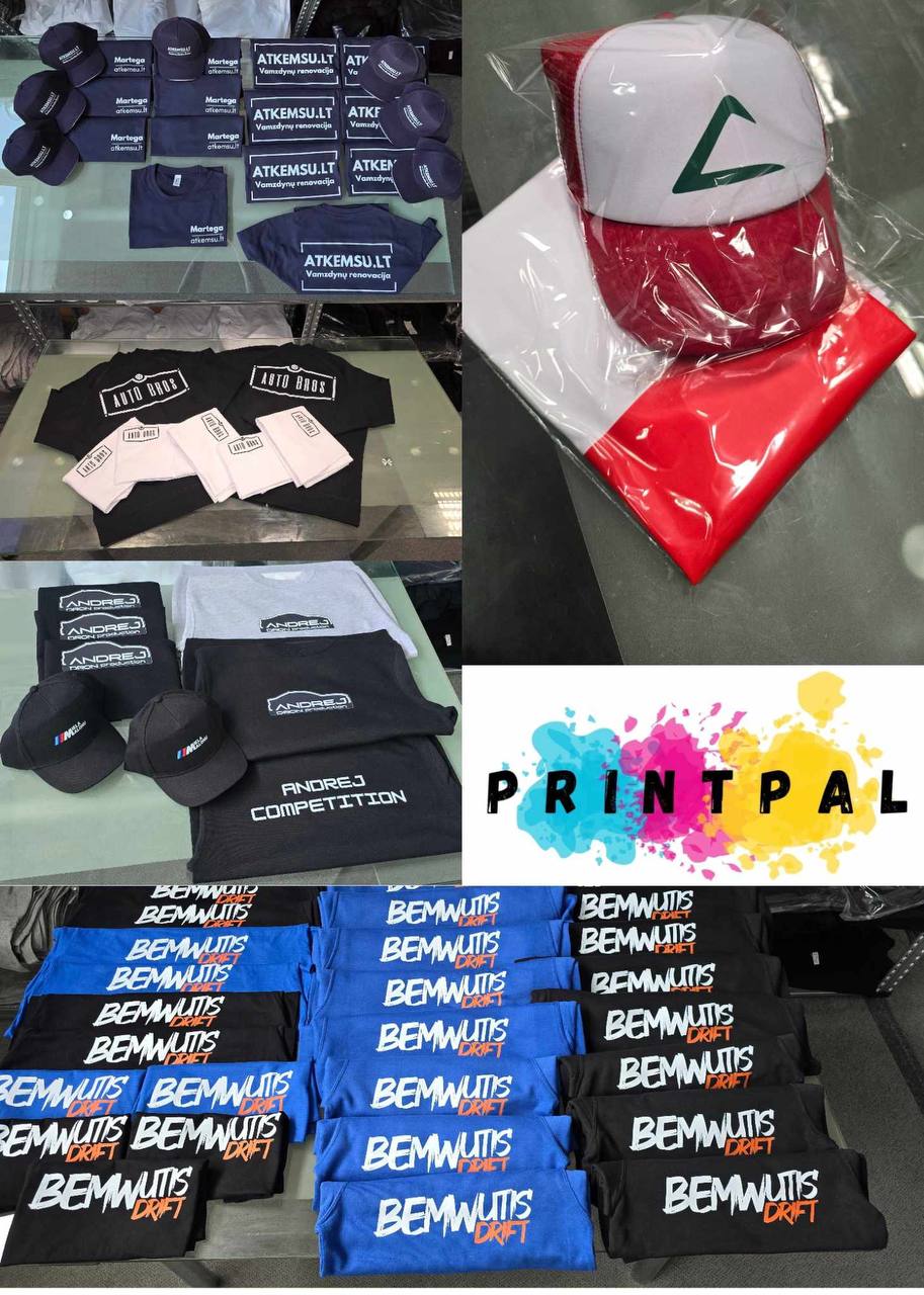 Spauda ant marškinėlių ir kitų tekstilės gaminių