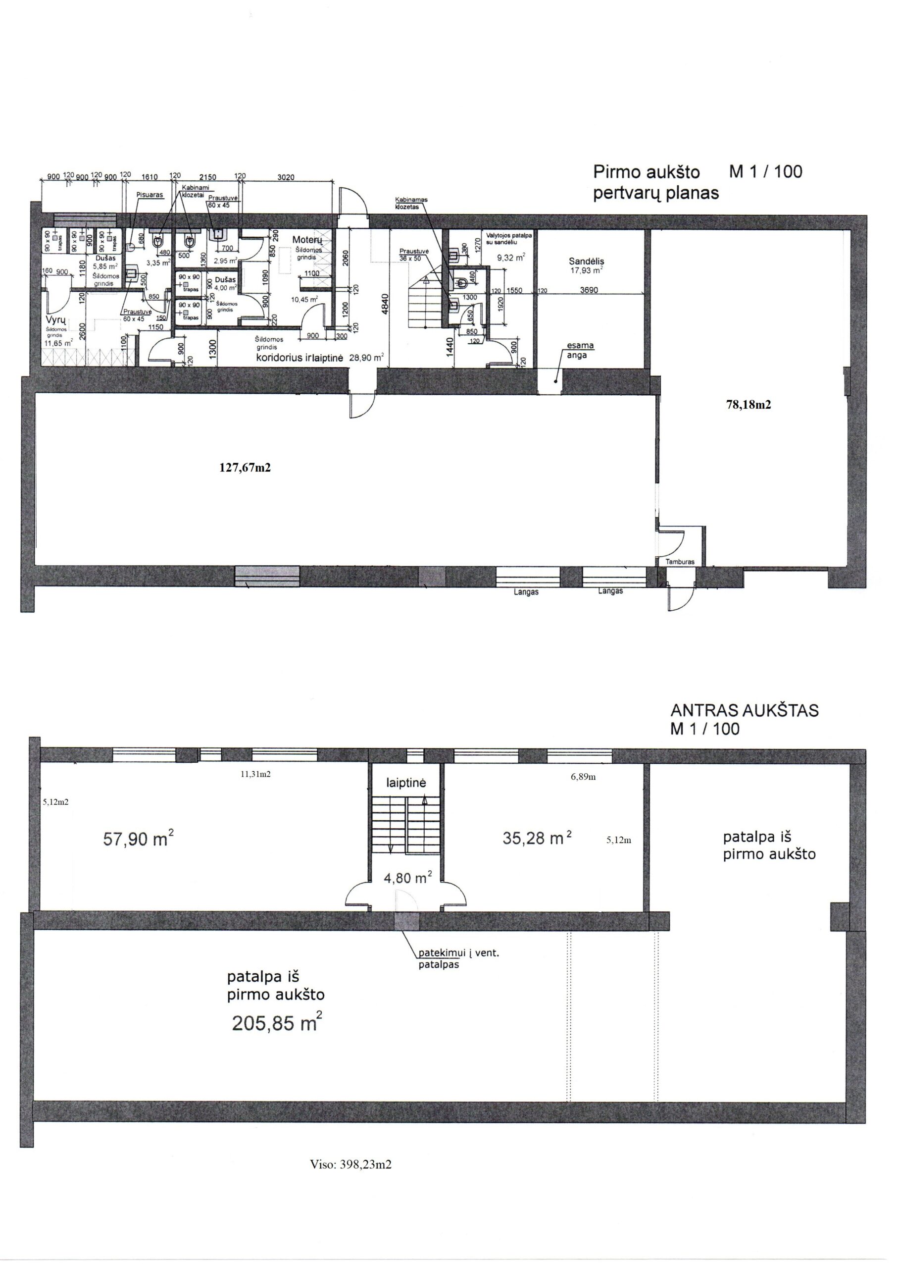 Išnuomojamos 398,23 kv.m. Komercinis – Gamybinis pastatas centre Šaulių g.