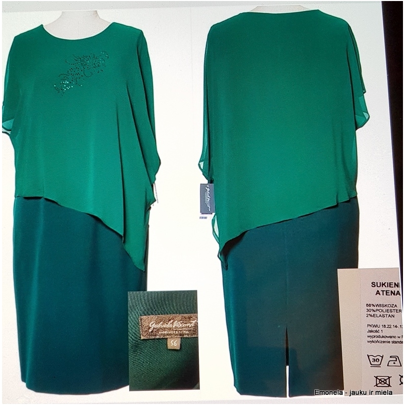 Suknelė ATĖNĖ, su skraiste, 56 dydis