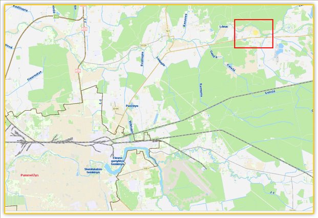Parduodamas žemės ūkio paskirties sklypas kuriam suteiktas leidimas keisti į vienbučių ir dvibučių gyvenamųjų pastatų paskirtį 39 arų Naujikų k., Panevėžio raj.