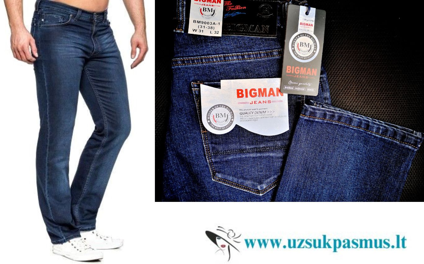 Klasikiniai, tiesūs vyriški džinsai