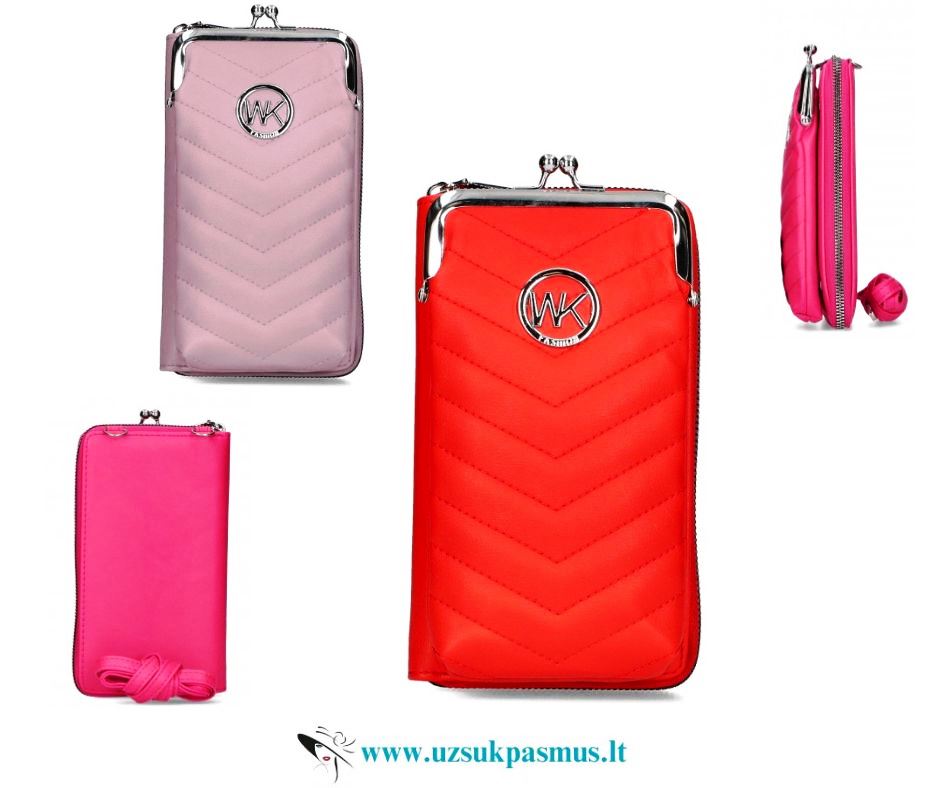 Moteriška piniginė su dėklu telefonui arba akiniams