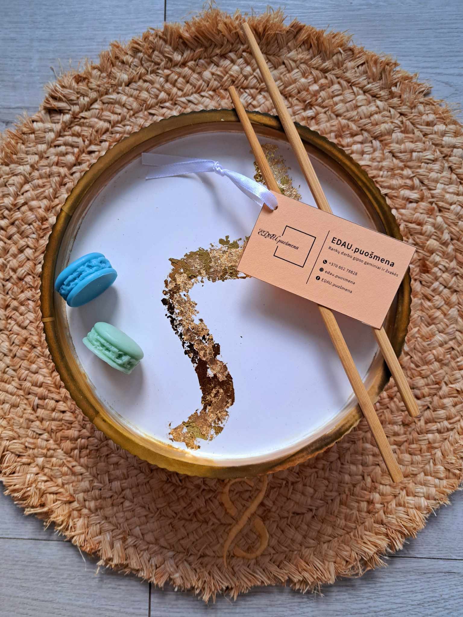 Rankų darbo išskirtiniai gipso gaminiai, žvakės – namų dekoro detalės ir dovanų idėjos